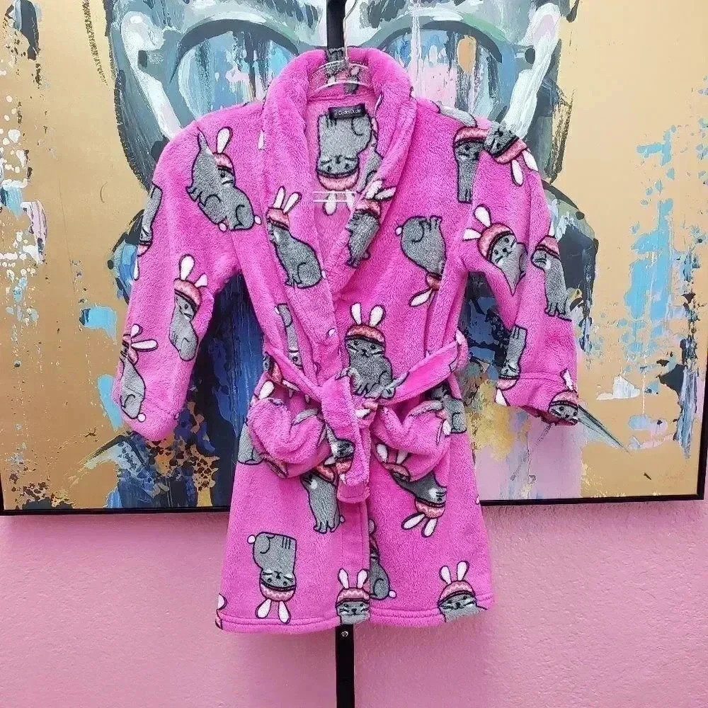 Cuddl Duds Pink Girls Robe